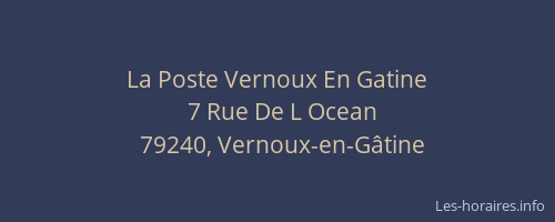 La Poste Vernoux En Gatine