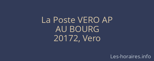 La Poste VERO AP