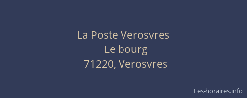 La Poste Verosvres