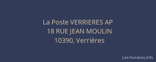 La Poste VERRIERES AP