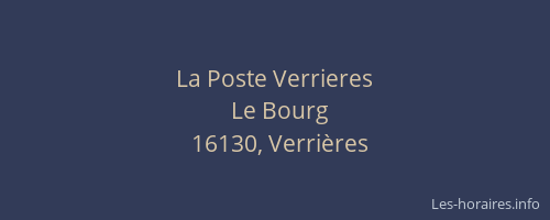 La Poste Verrieres