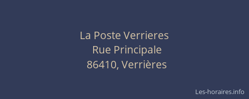 La Poste Verrieres
