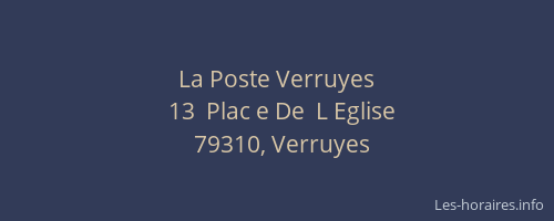 La Poste Verruyes