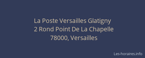 La Poste Versailles Glatigny
