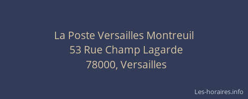 La Poste Versailles Montreuil