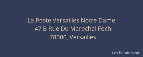 La Poste Versailles Notre Dame