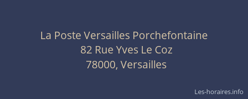 La Poste Versailles Porchefontaine