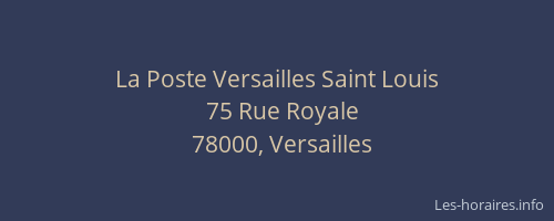 La Poste Versailles Saint Louis
