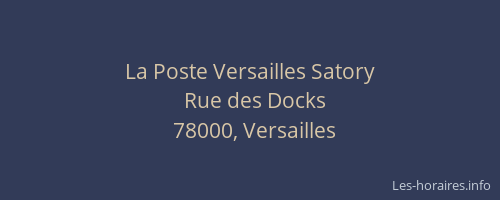 La Poste Versailles Satory