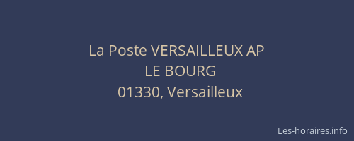 La Poste VERSAILLEUX AP
