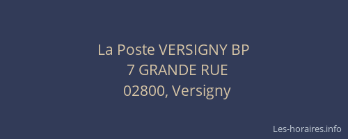 La Poste VERSIGNY BP