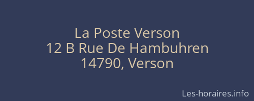 La Poste Verson