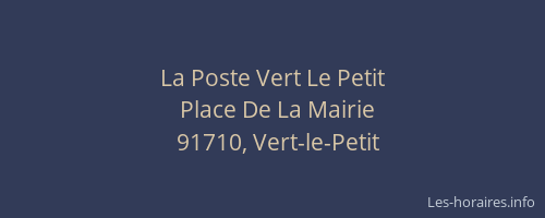 La Poste Vert Le Petit