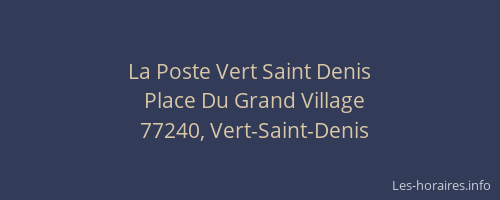 La Poste Vert Saint Denis