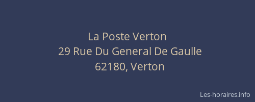 La Poste Verton