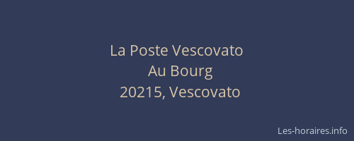 La Poste Vescovato