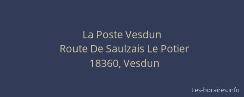 La Poste Vesdun