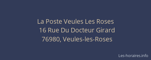 La Poste Veules Les Roses
