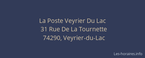 La Poste Veyrier Du Lac