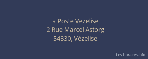 La Poste Vezelise