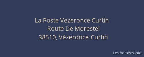 La Poste Vezeronce Curtin