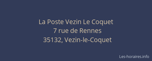 La Poste Vezin Le Coquet