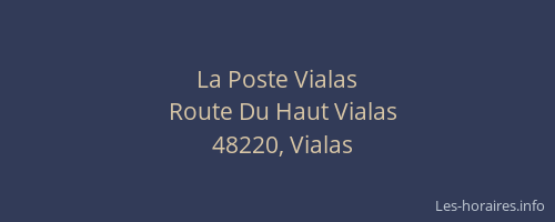 La Poste Vialas