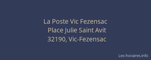 La Poste Vic Fezensac