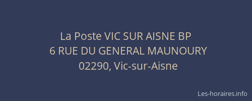 La Poste VIC SUR AISNE BP