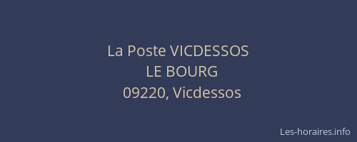 La Poste VICDESSOS