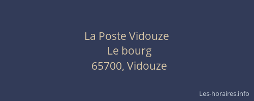 La Poste Vidouze