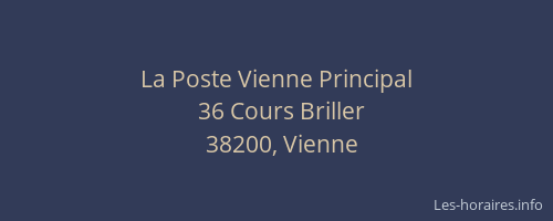 La Poste Vienne Principal