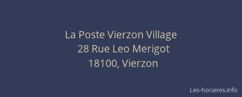 La Poste Vierzon Village