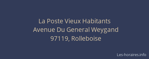 La Poste Vieux Habitants