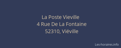 La Poste Vieville