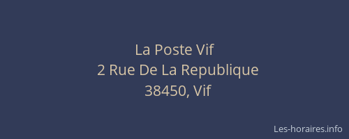La Poste Vif