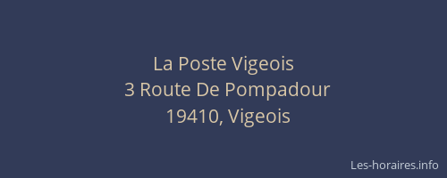 La Poste Vigeois