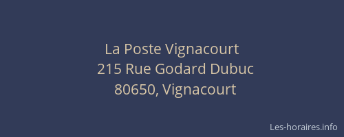 La Poste Vignacourt