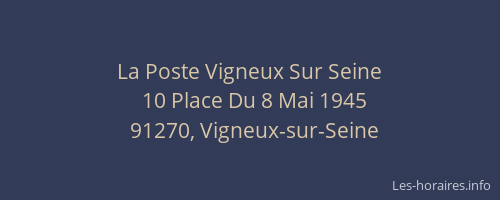 La Poste Vigneux Sur Seine