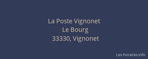 La Poste Vignonet