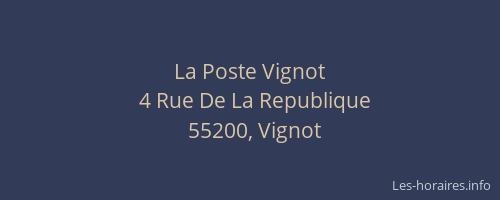 La Poste Vignot