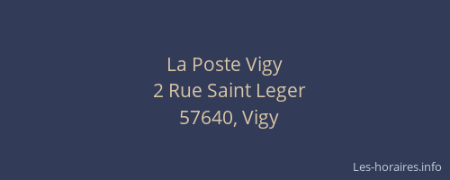 La Poste Vigy