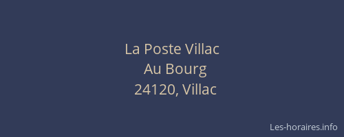 La Poste Villac