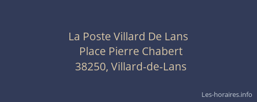 La Poste Villard De Lans