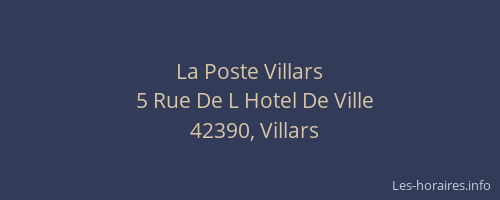 La Poste Villars