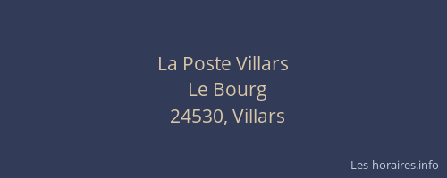 La Poste Villars