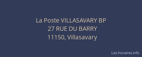 La Poste VILLASAVARY BP