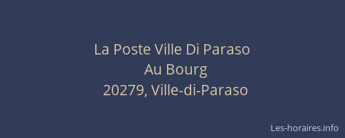 La Poste Ville Di Paraso