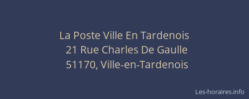 La Poste Ville En Tardenois