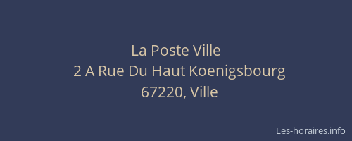 La Poste Ville